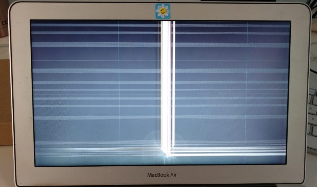 white vertical lines on macbook screen